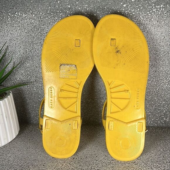 Katy Perry Scented Jelly Thong Sandals - The Geli Pineapple Shoes Size 7 - Picture 5 of 5
